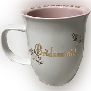 🍄Keep Calm and Bridesmaid On Coffee Tea Mug by 10 Strawberry Street Pink Gold